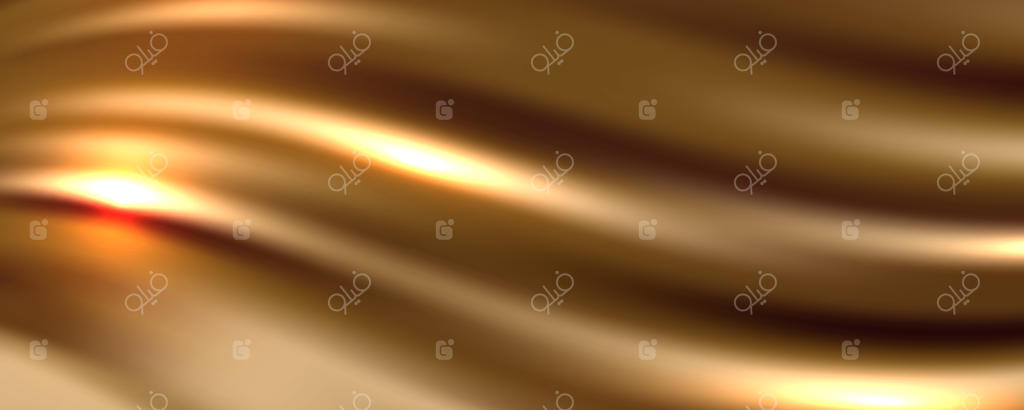 پس‌زمینه انتزاعی پارچه ابریشمی طلایی، تصویرسازی وکتور