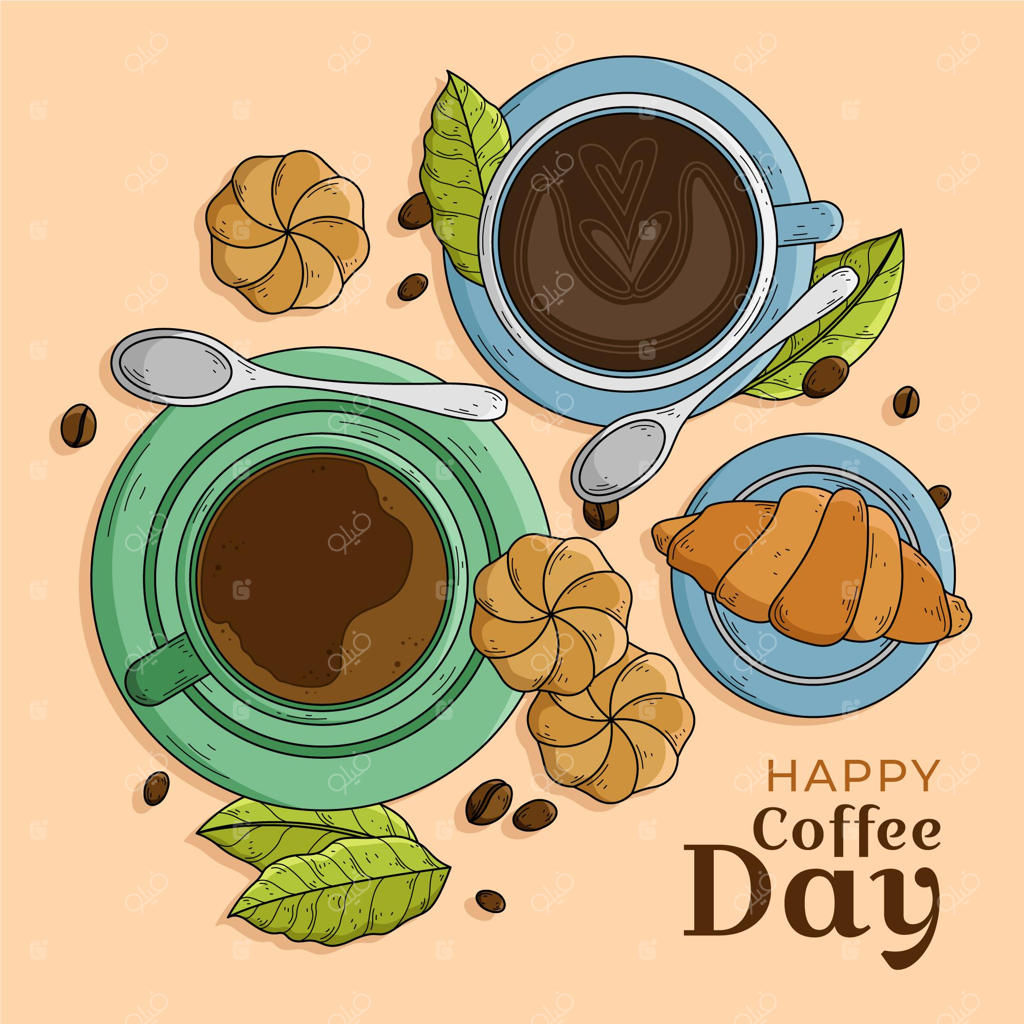 روز جهانی قهوه به روایت طراحی دستی