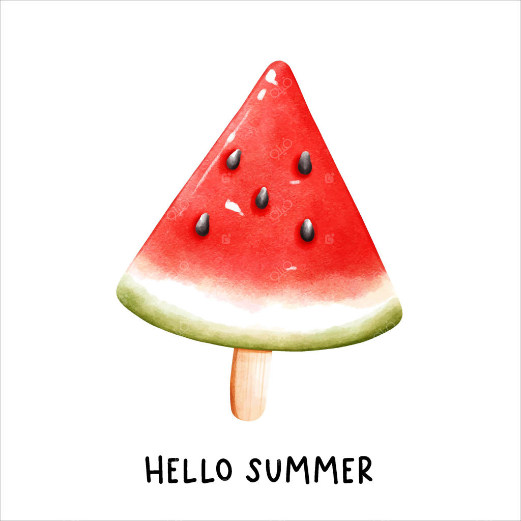 تصویرسازی وکتور آبرنگی هندوانه