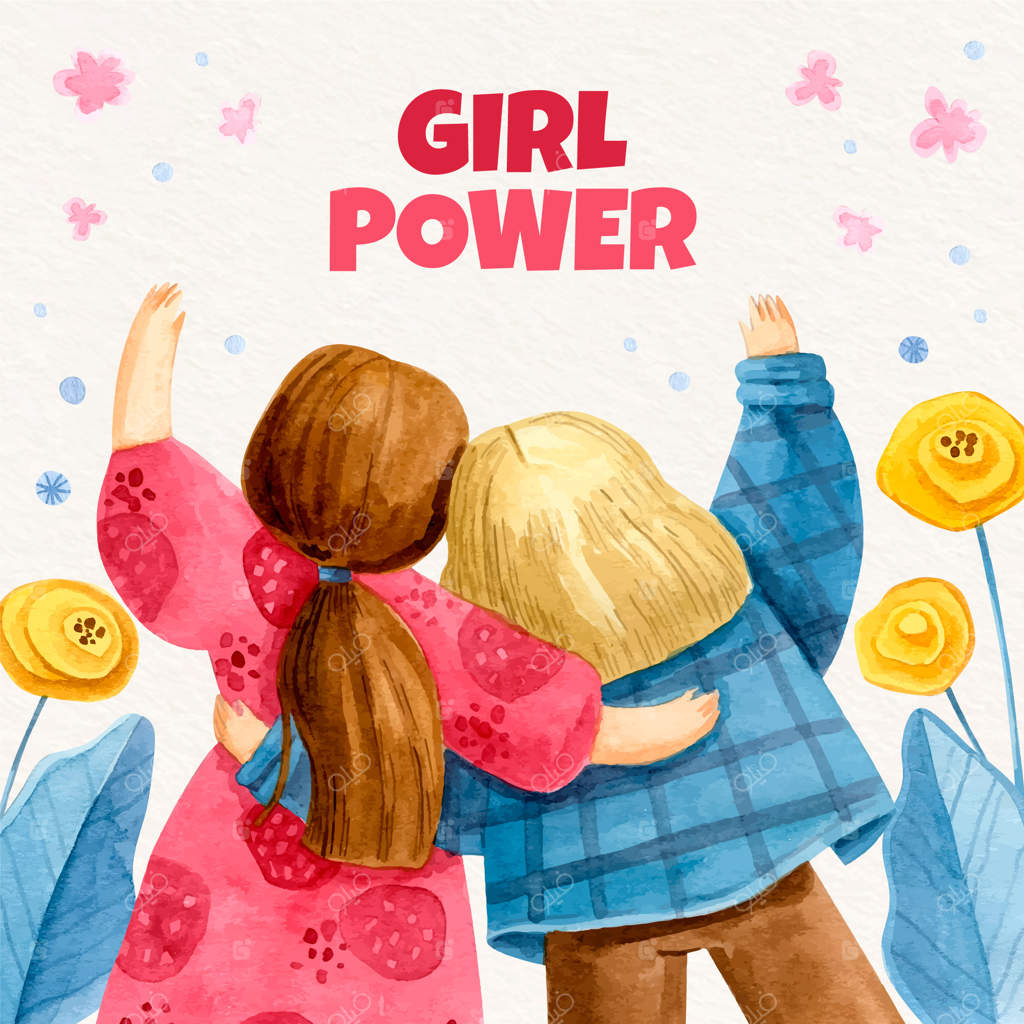 تصویرسازی روز جهانی زن با آبرنگ