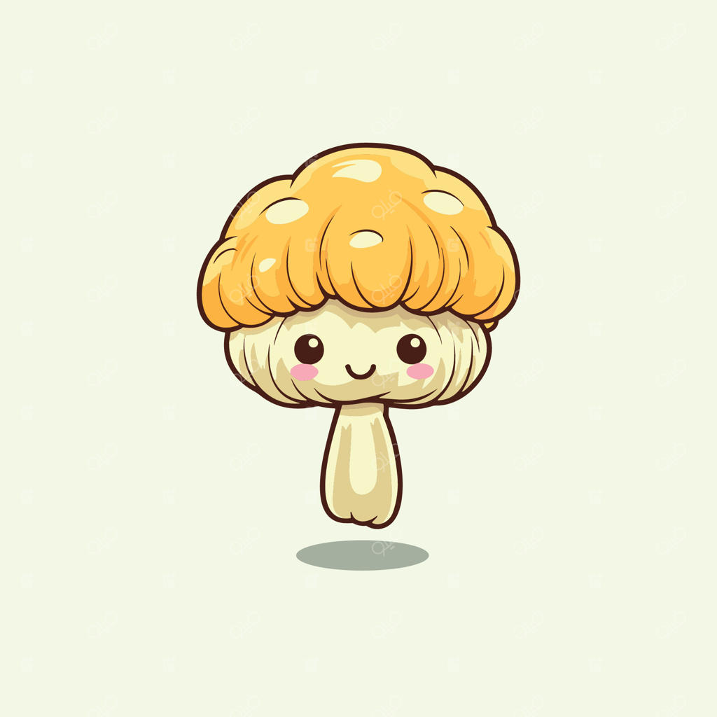 تصویر کارتونی بامزه قارچ کاهپوش