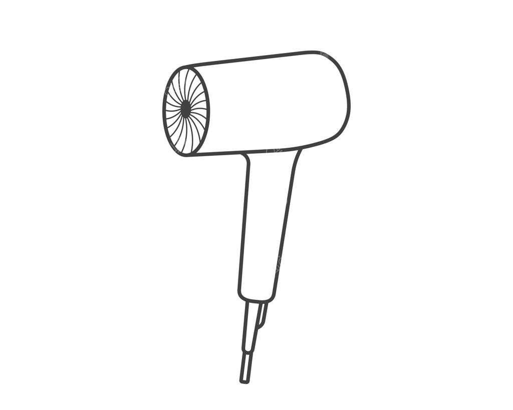 آیکون سشوار: دستگاه استایلینگ مو برای خشک کردن و برقی جدید آرایشگران.