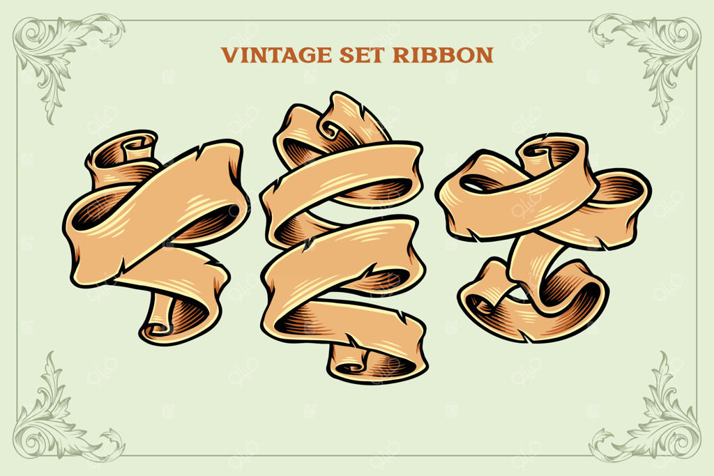 مجموعه بنرهای طراحی دستی کلاسیک وکتور