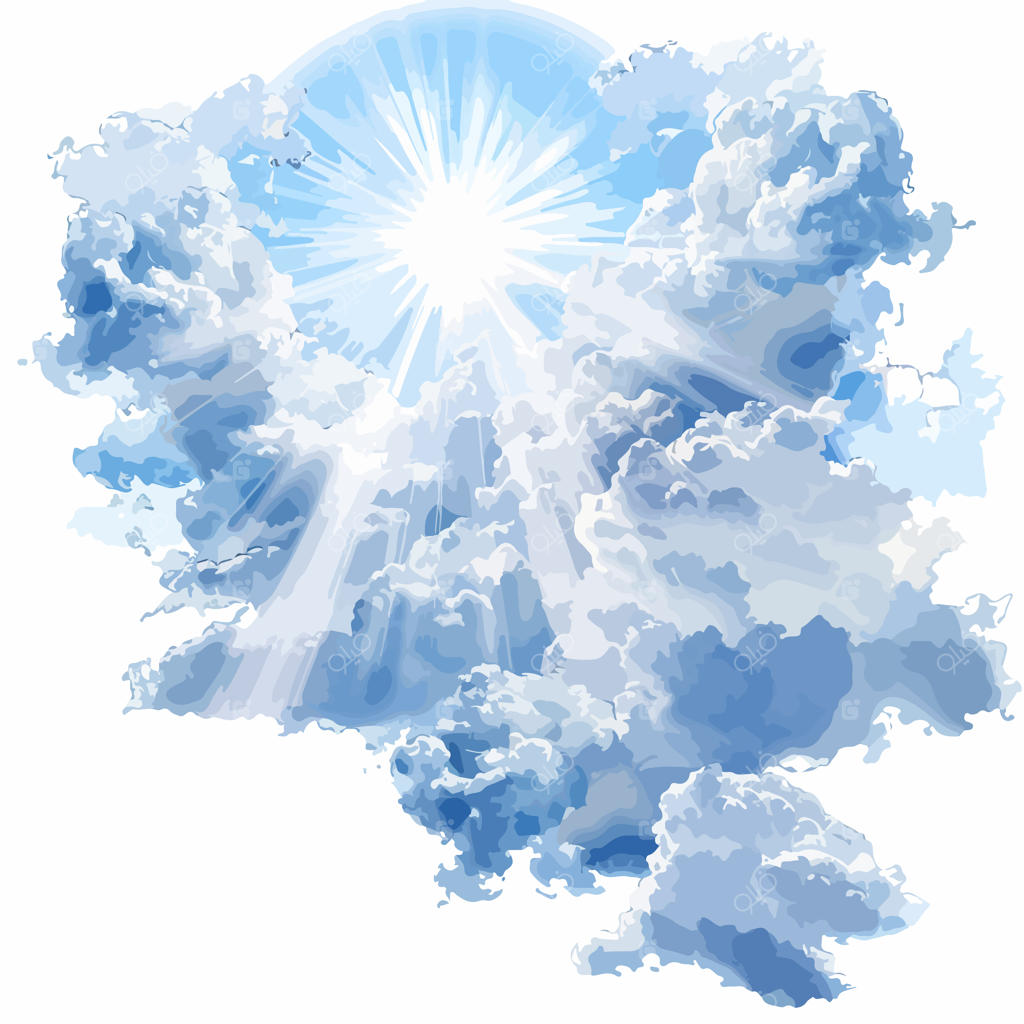 تابش خورشید از میان ابرها