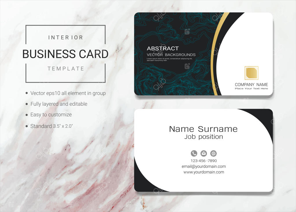قالب کارت ویزیت دکوراسیون داخلی
