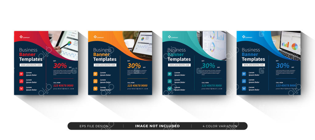 قالب بنر تجاری برای شبکه‌های اجتماعی