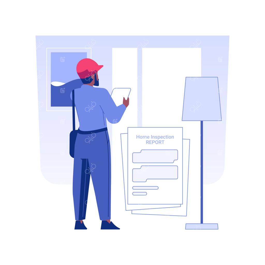 گزارش بازرسی خانه - تصویرسازی مفهوم انتزاعی