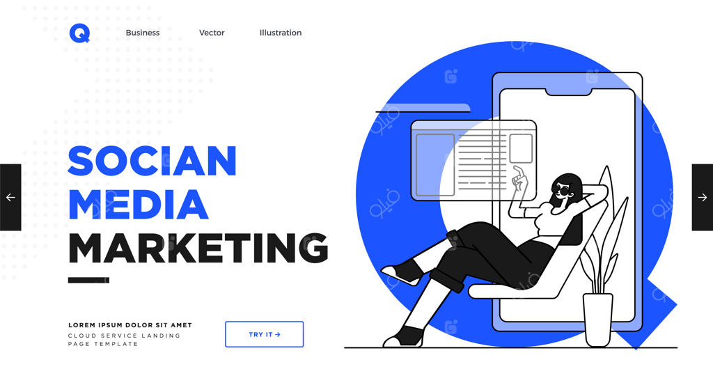 الگوهای اسلاید ارائه یا طراحی وب‌سایت صفحه فرود برای کسب و کار - مفاهیم تصویری