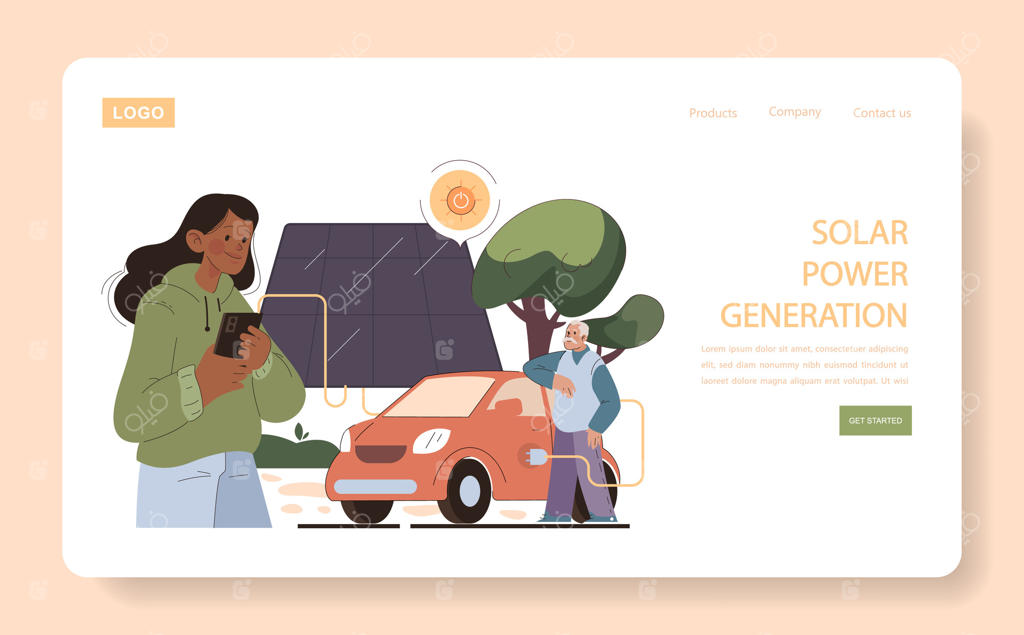 مجموعه تولید برق خورشیدی.