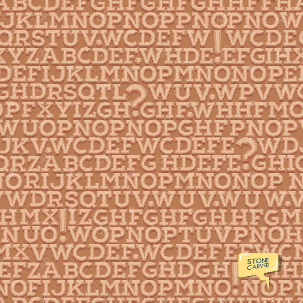 الفبای کهن لاتین: پترن حروف و بافت یکدست.