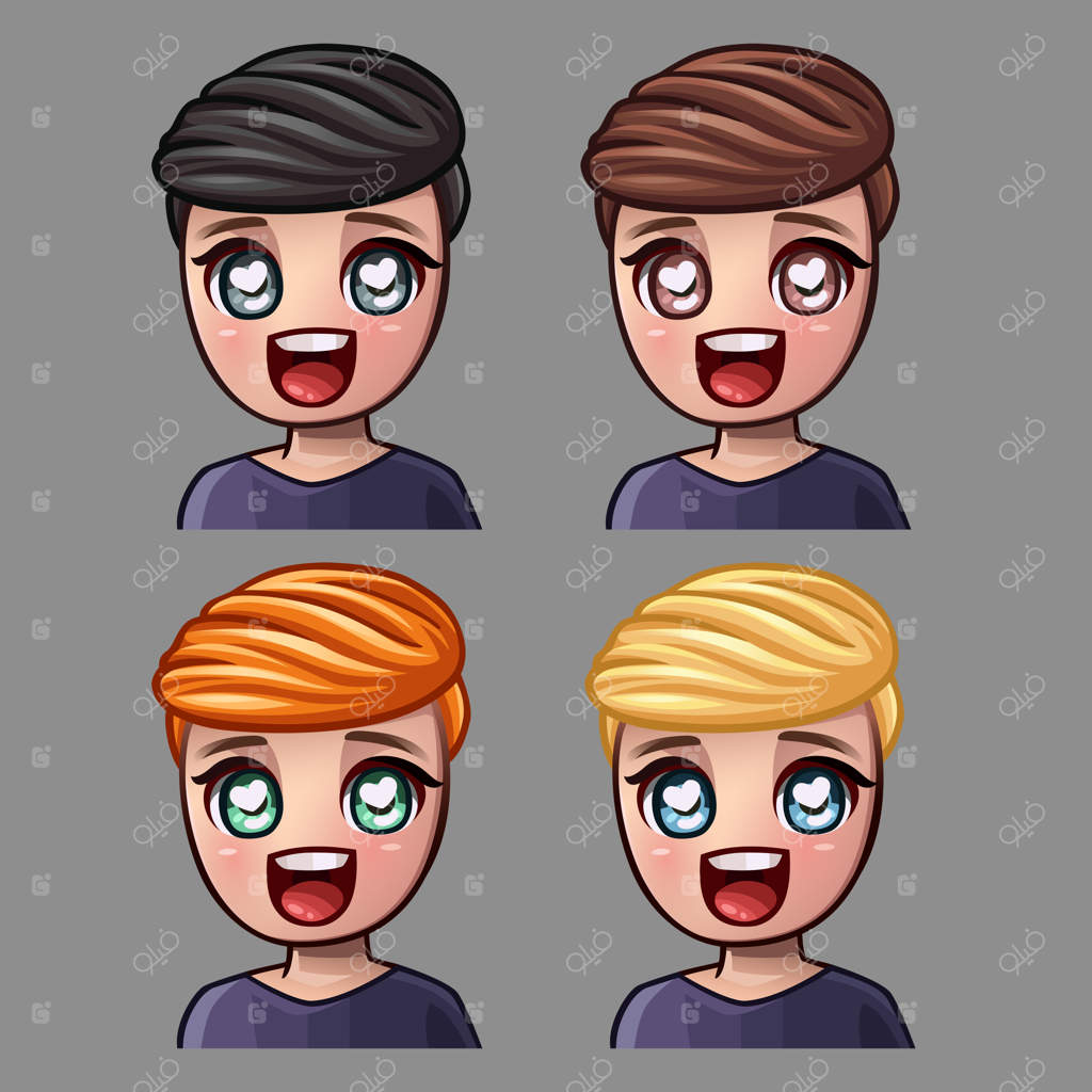 آیکون‌های احساسی مرد خوشحال برای شبکه‌های اجتماعی و استیکرها