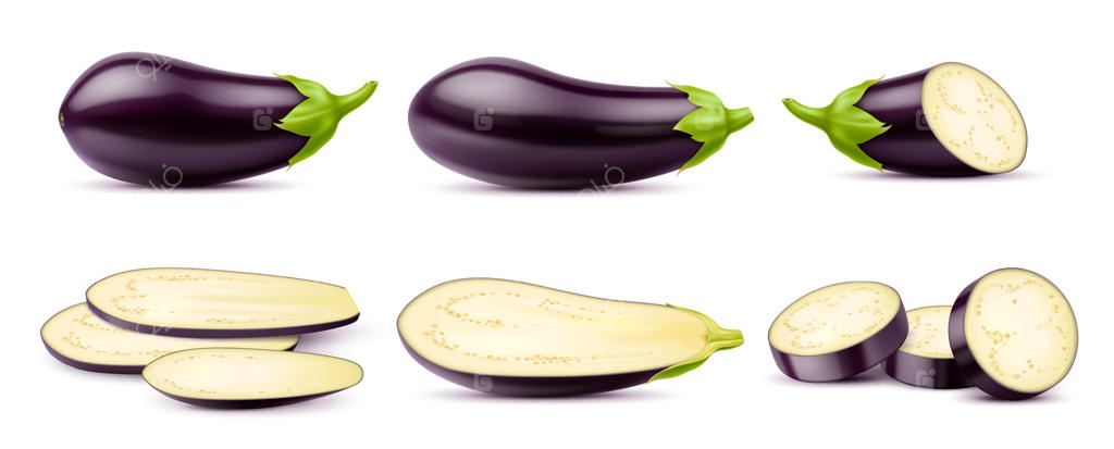 بادمجان واقعی و طبیعی، سبزیجات تازه