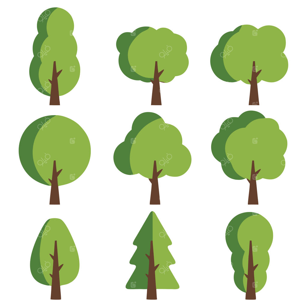 مجموعه آیکون‌های درخت