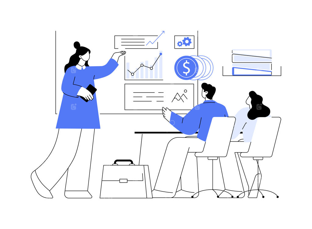 طرح وکتور انتزاعی با مفهوم پایان پروژه