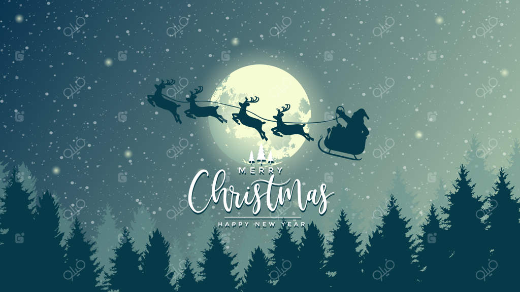 پس‌زمینه‌ای با تصویرسازی کریسمس مبارک