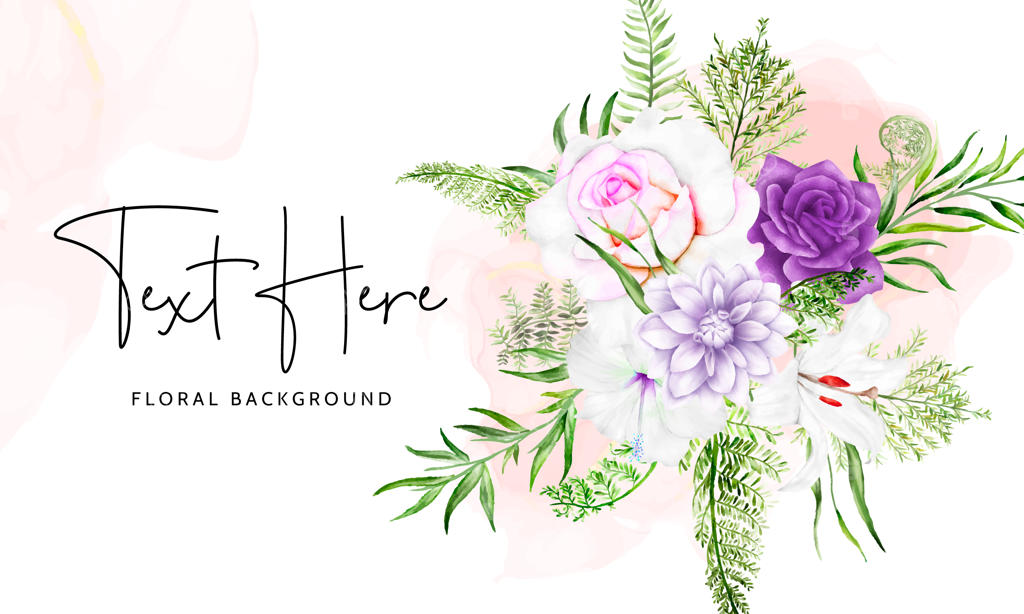 پس‌زمینه‌ای زیبا با گل‌های بنفش