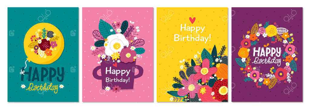 مجموعه کارت تبریک تولد دست‌ساز