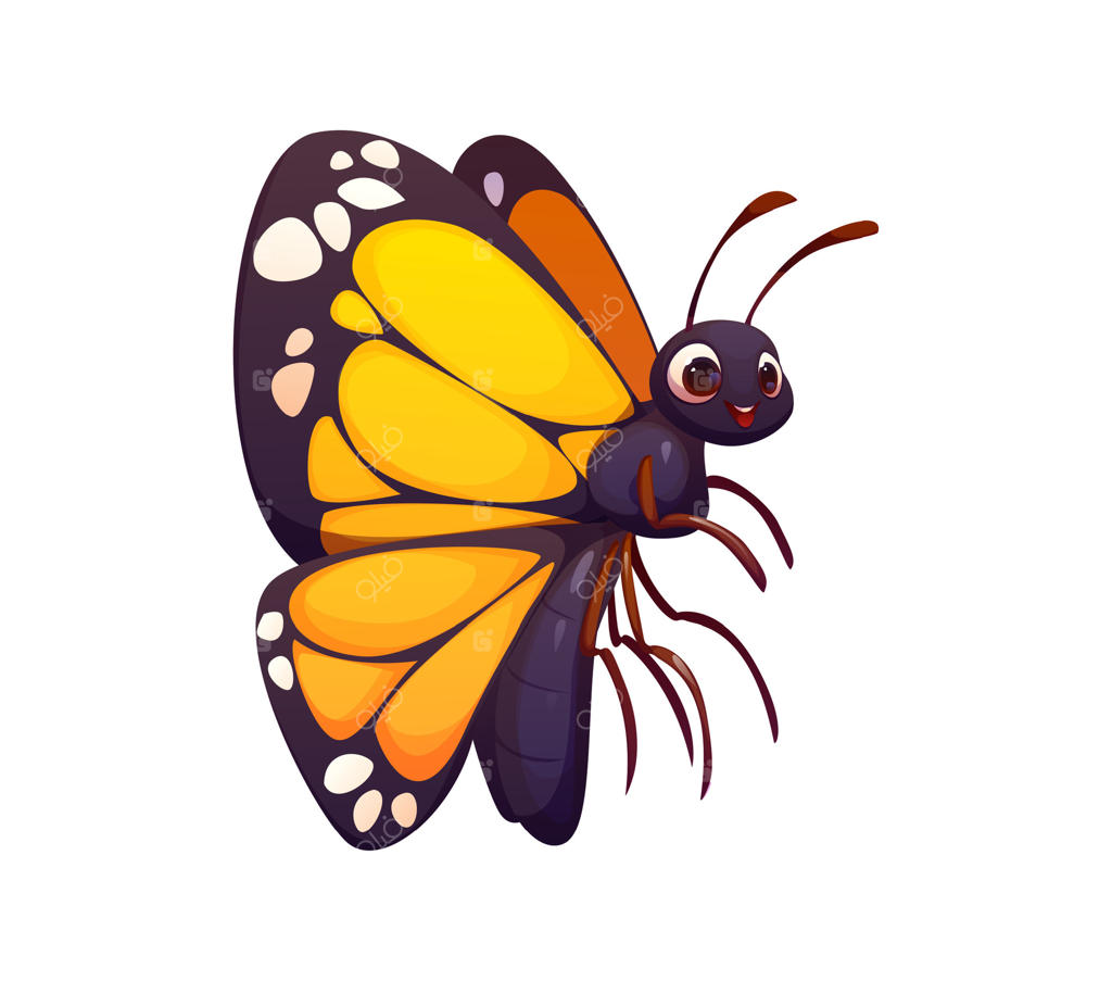 شخصیت کارتونی پروانه بامزه و ناز