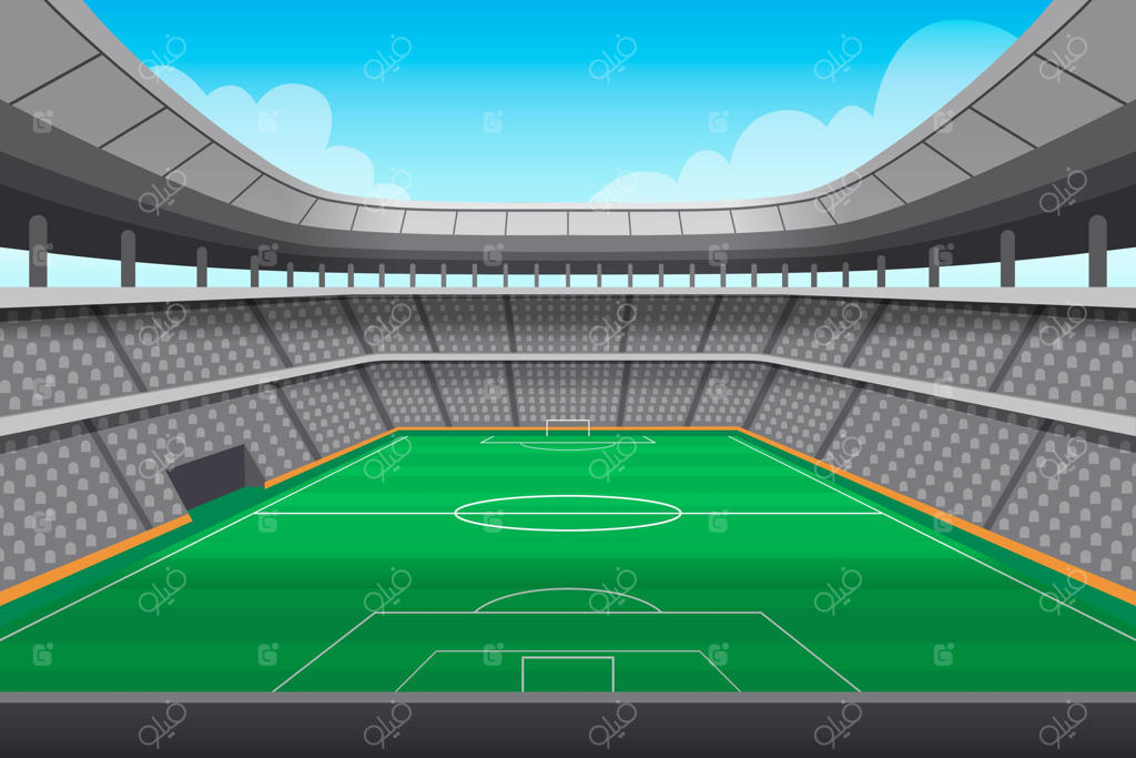 پس‌زمینه‌ی زمین فوتبال با گرادیان رنگی