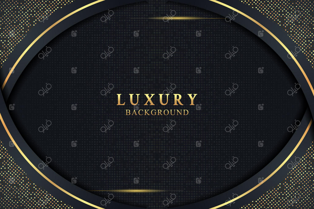 مفهوم زمینه لوکس و شیک با بافت مشکی و طلایی