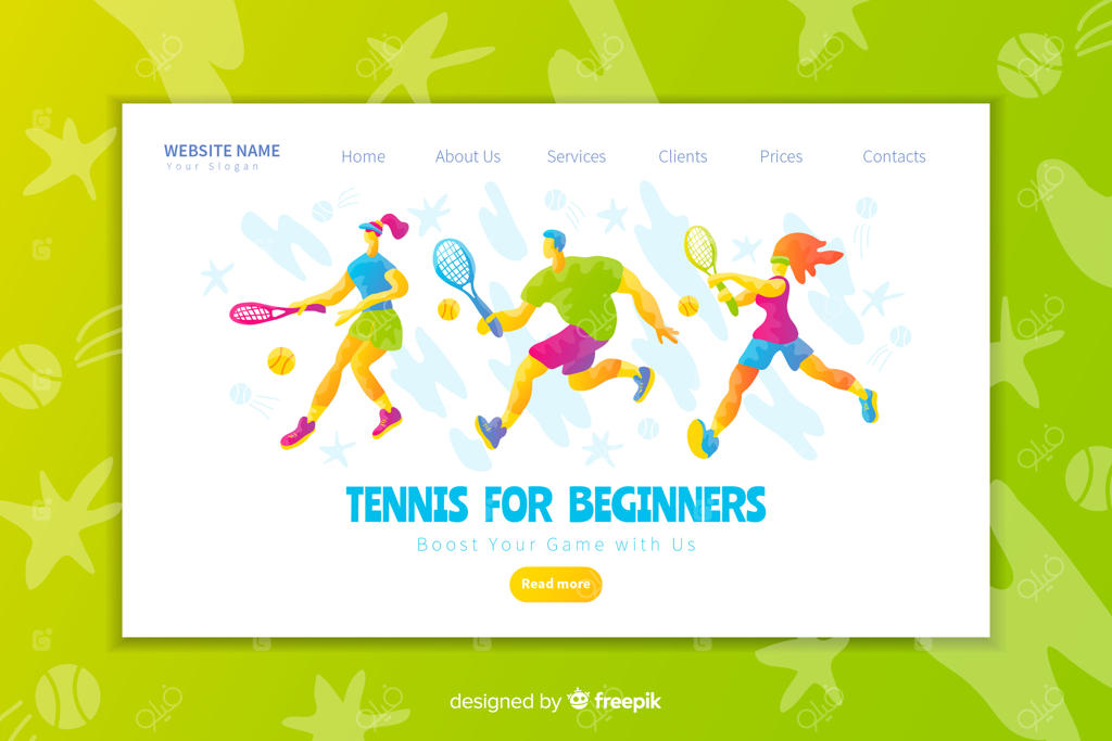 قالب صفحه فرود ورزش فلت