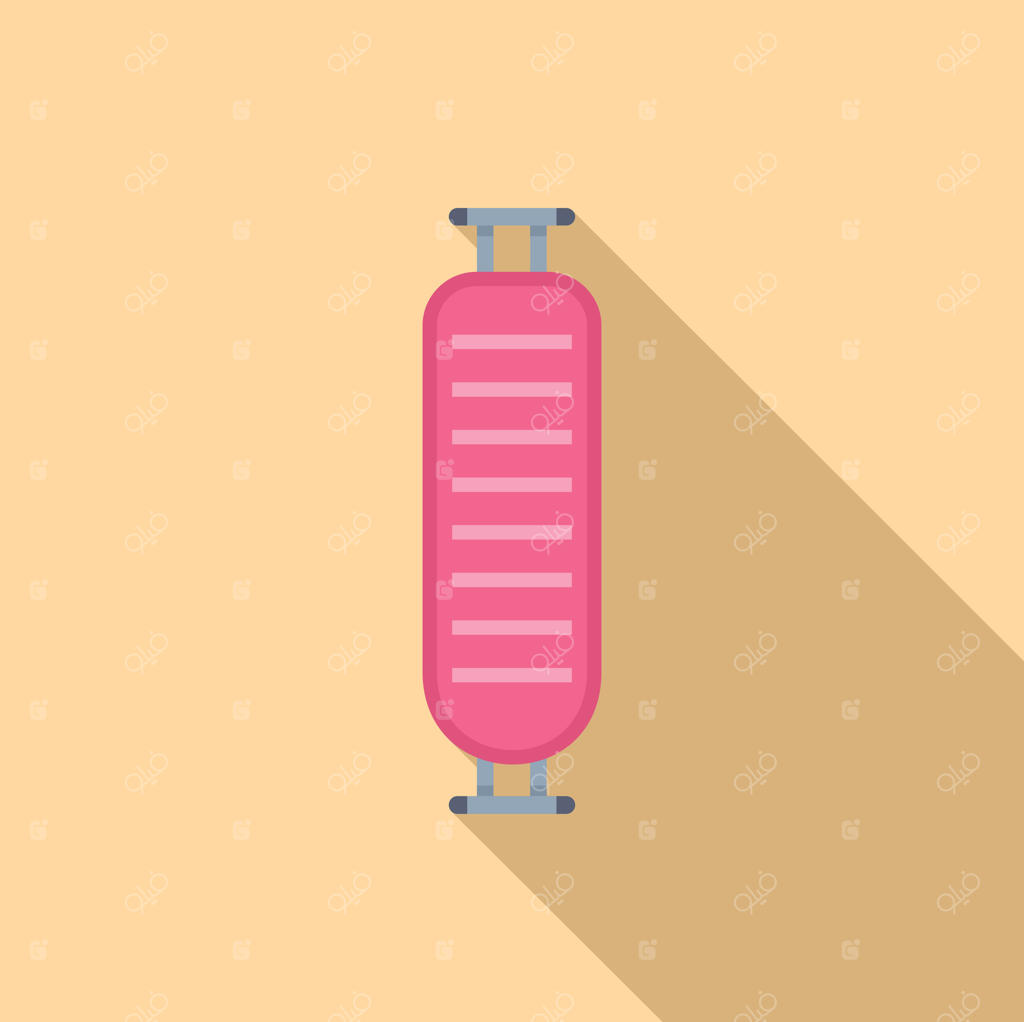 تصویرسازی طراحی تخت از میله آرایشگری صورتی