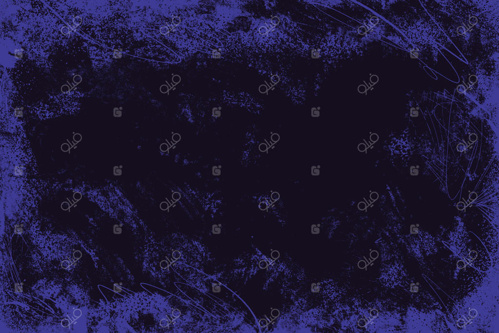زمینه انتزاعی سبک گرانج با لکه‌ها و خطوط آبی: بافتی فرسوده در رنگ‌های آبی و مشکی. پس‌زمینه‌ای هنری و جذاب مناسب برای پوسترها، کاور آلبوم‌ها، هنر دیجیتال و طراحی گرافیکی.