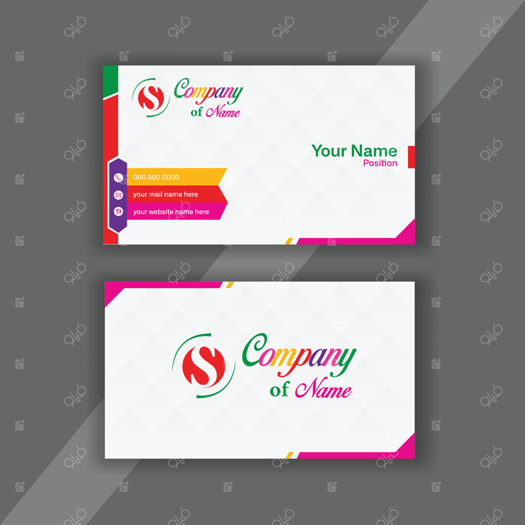 طراحی کارت ویزیت مدرن و خلاقانه در قالب مربعی و طرح افقی حرفه‌ای. قالب تمیز و منحصر به فرد.