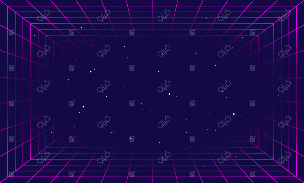 زمینه نئونی آینده‌نگر شبکه‌ای. وکتور