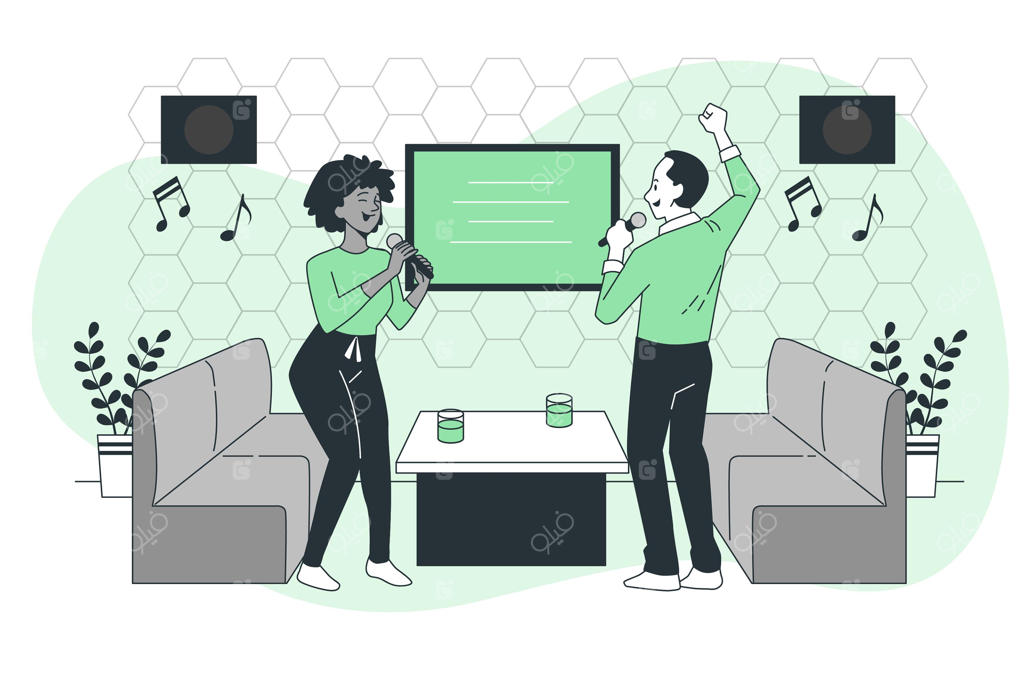 تصویرسازی مفهوم کارائوکه