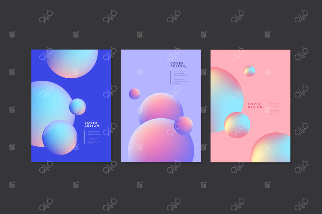 روکش حبابی به رنگ آبی و صورتی پاستلی