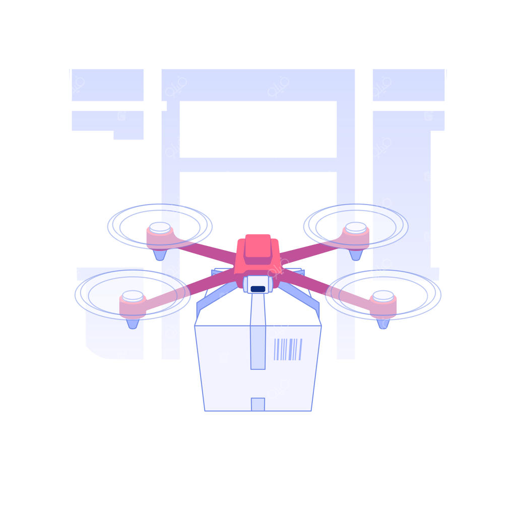 تصویر مفهومی وکتور پهپاد در حالت ایزوله
