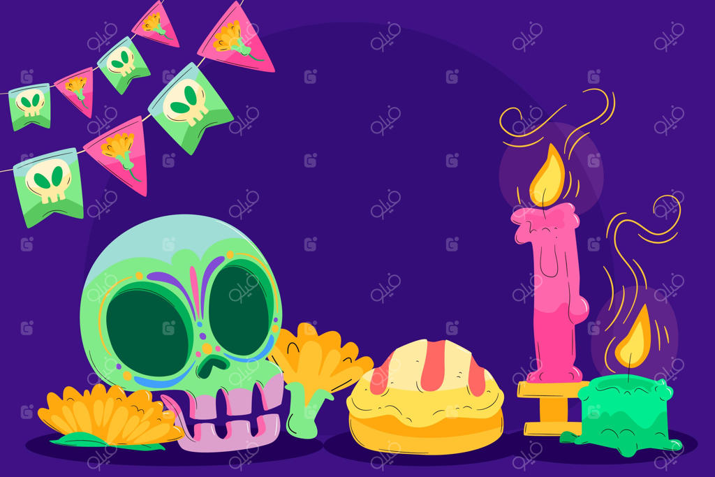 پس‌زمینه نقاشی دستی برای روز مردگان