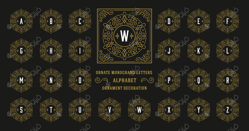 نامه‌ حروف قدیمی با قاب تزیینی و زیبا