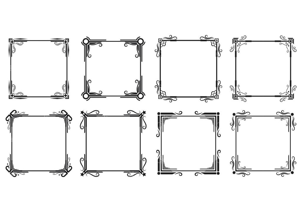 مجموعه‌ای از وکتورهای کادر