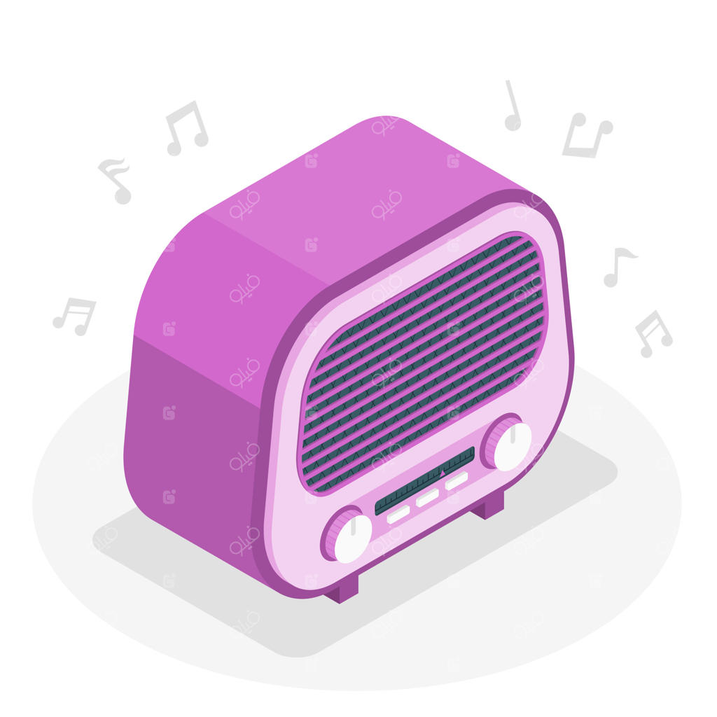 تصویرسازی مفهومی رادیوی قدیمی