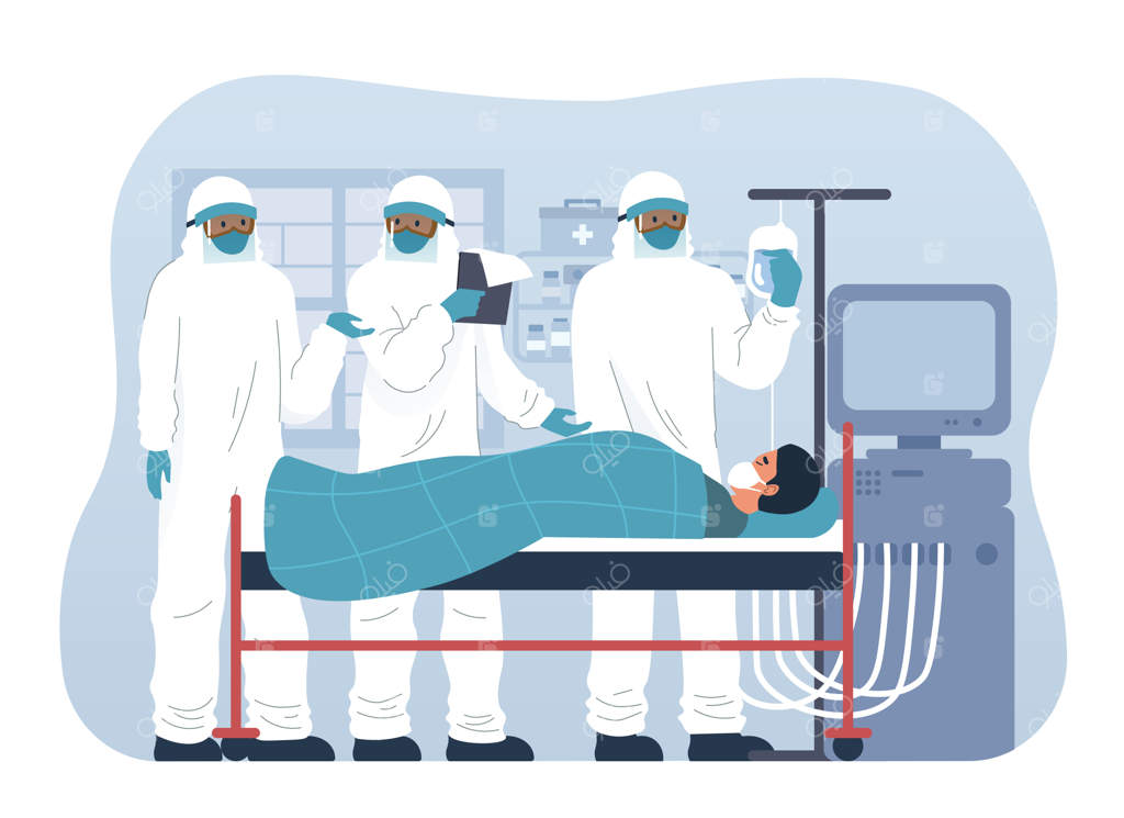 بیمار مبتلا به ویروس کرونا در بیمارستان تحت درمان قرار گرفت