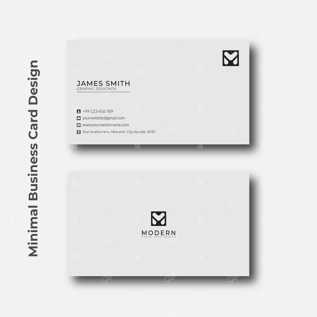 قالب طراحی کارت ویزیت ساده و مینیمال