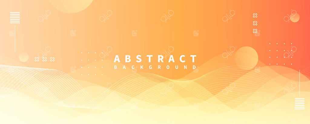 پس‌زمینه بنر: رنگارنگ با گرادینت نارنجی و افکت خطوط و موج‌ها