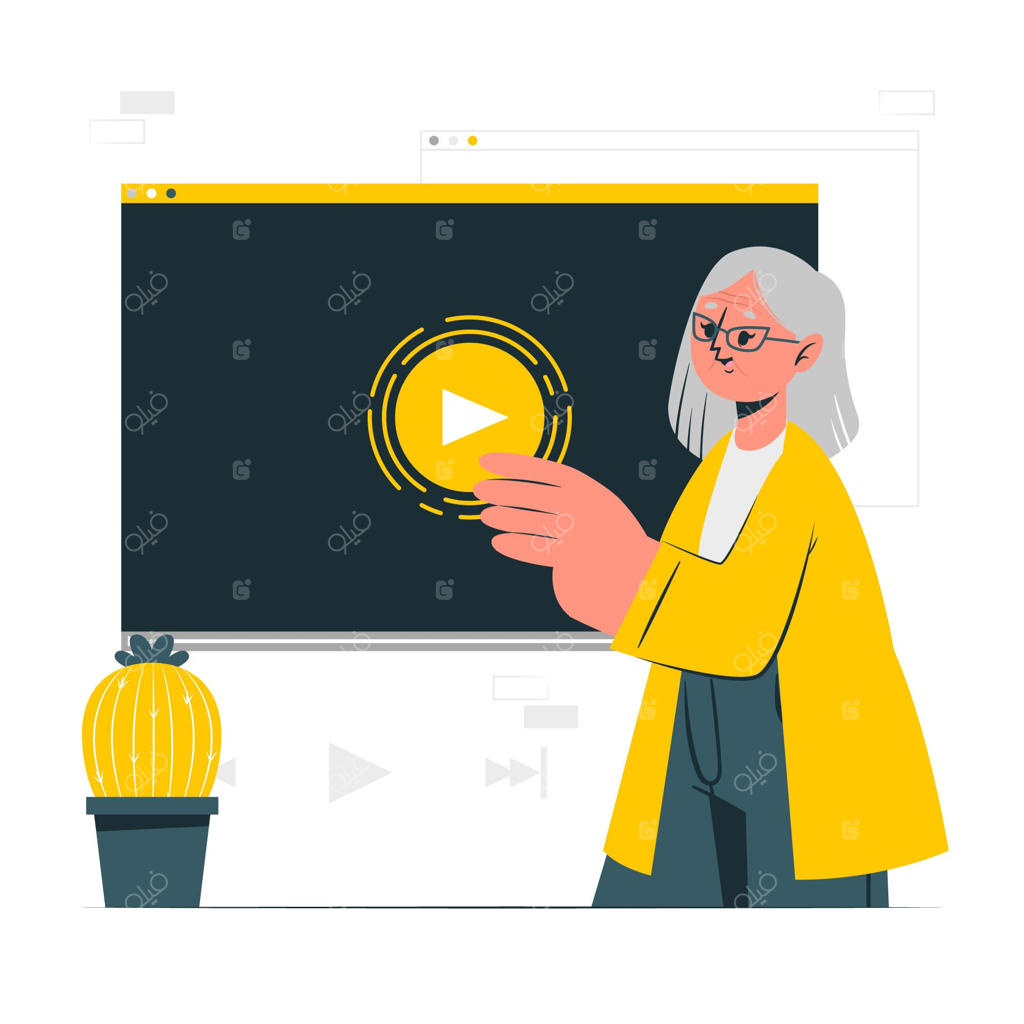 تصویری از مفهوم فشردن دکمه پخش