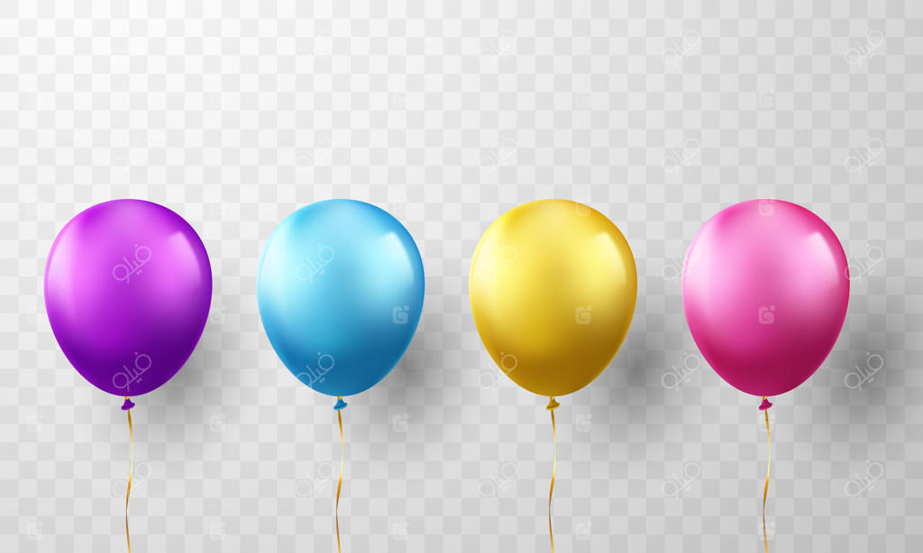 زمینه جشن با بادکنک‌ها.