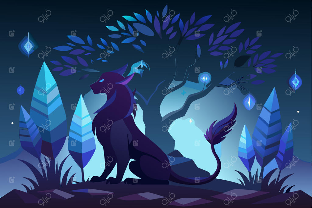 شیردال باشکوه آرمیده در سایه‌سار درختان کهنسال