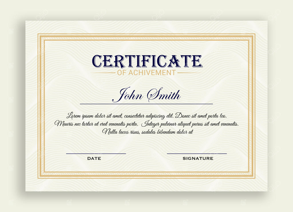 طراحی قالب گواهینامه