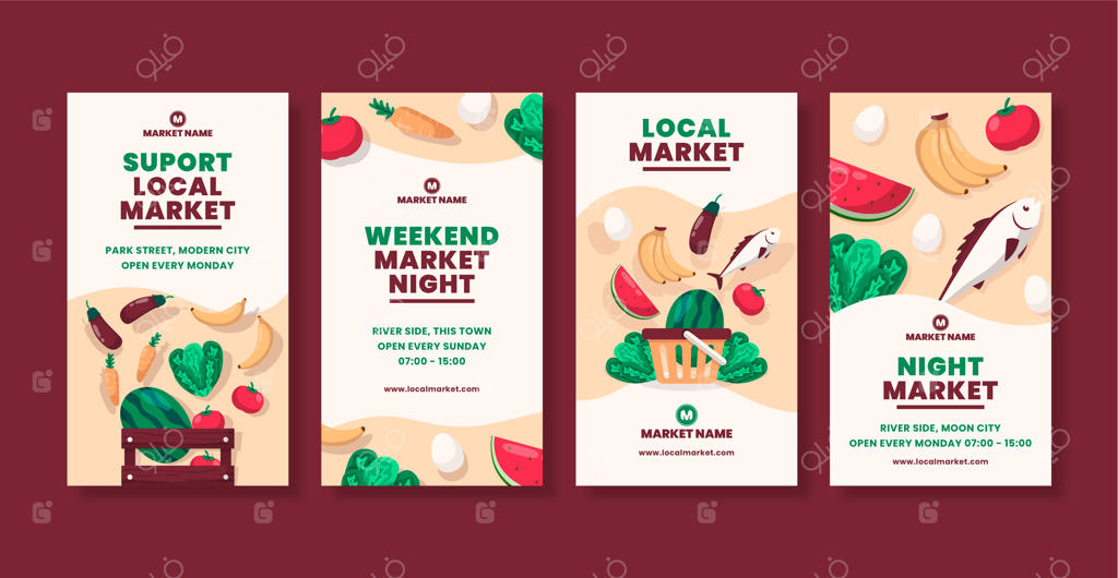 مجموعه استوری‌های اینستاگرام برای کسب‌وکارهای محلی و بازارهای کوچک