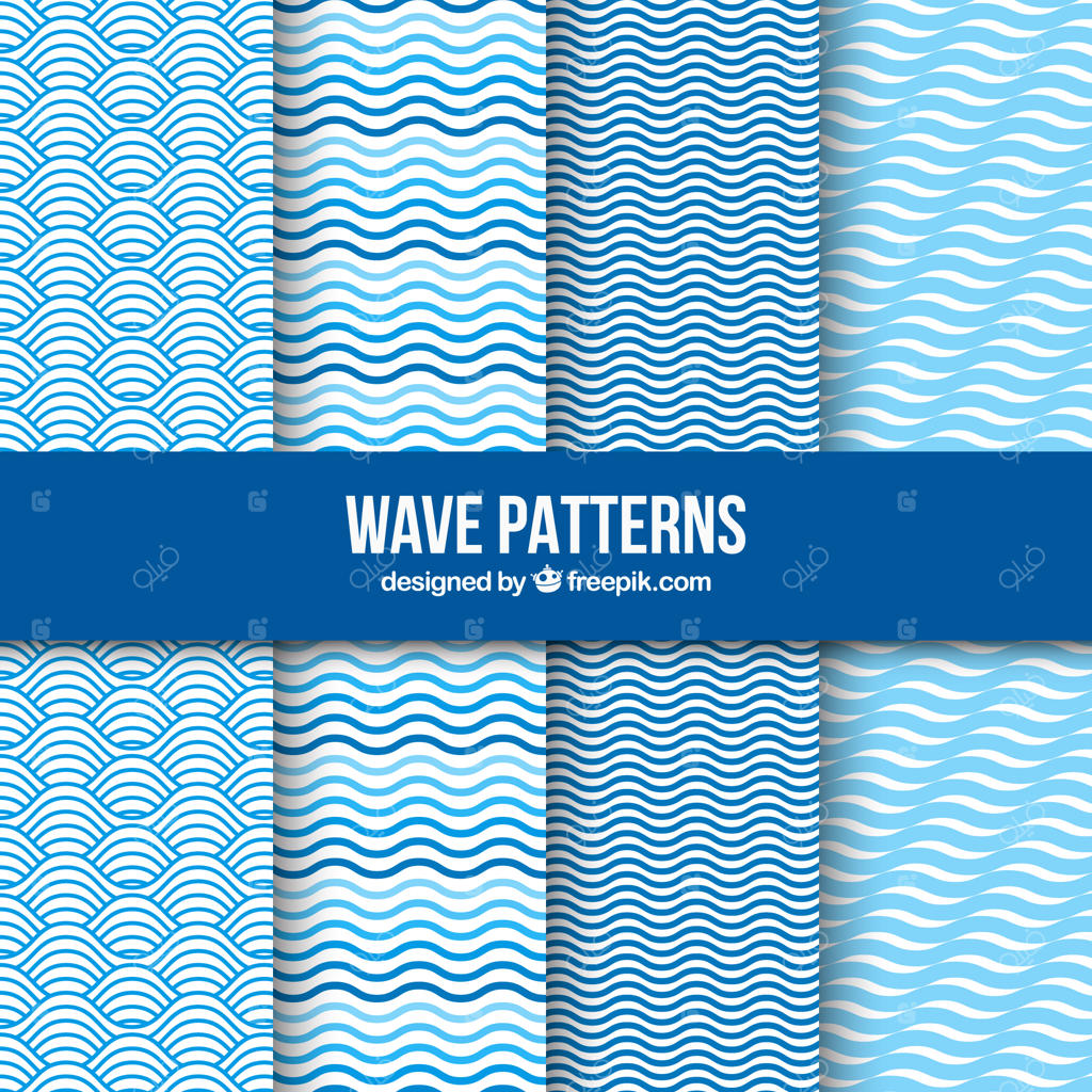 بسته الگوهای موج‌های آبی