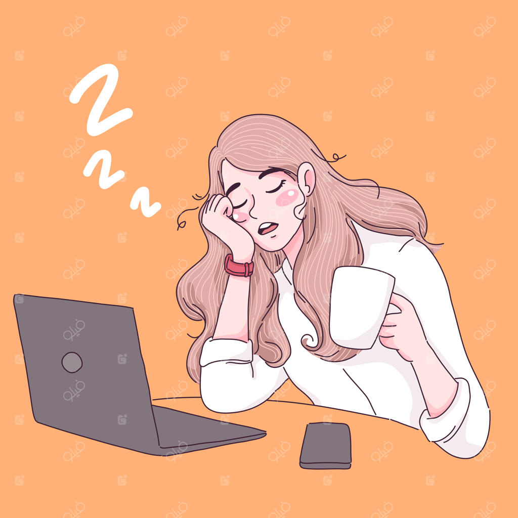 روز تنبلی با تصویر دختر بی‌خواب