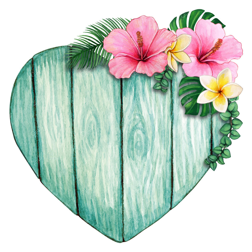 تابلوی چوبی گرمسیری با آبرنگ