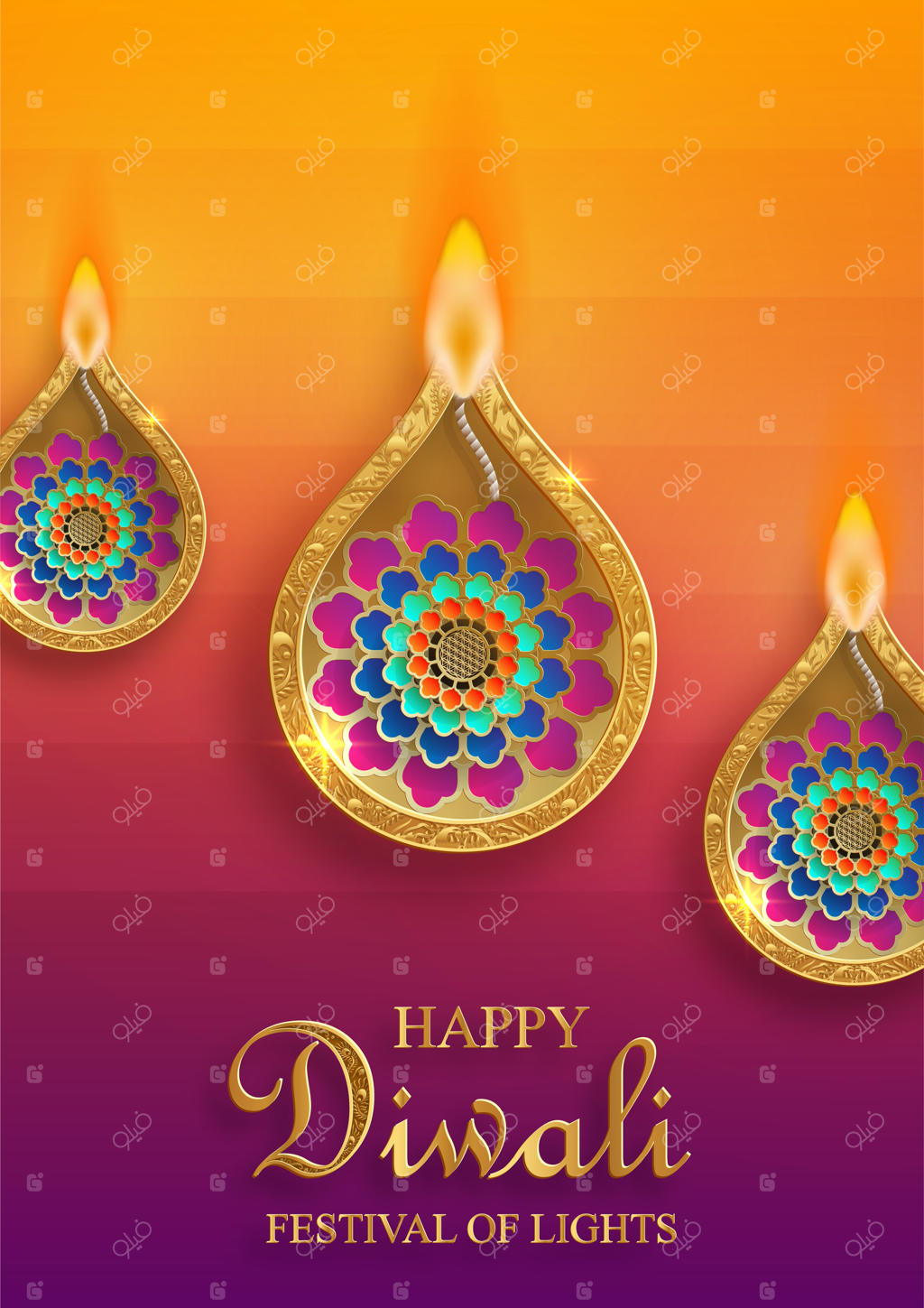 کارت تبریک جشن دیوالی، جشنواره نور هند