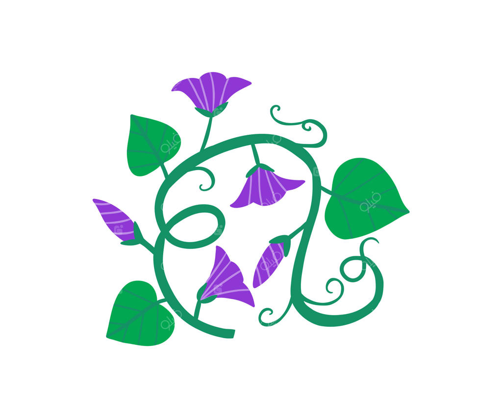 گل تابستانی دست‌ساز: باغ و گلستان. گیاهان در سبک مسطح.