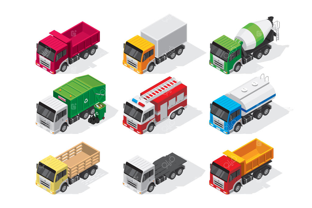 ست کامیون ایزومتریک